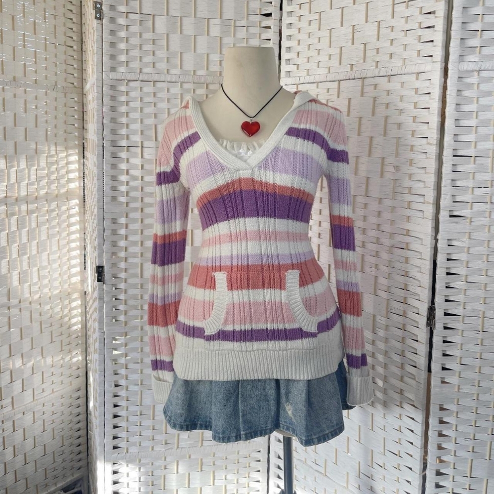 Striped V-Neck Sweater